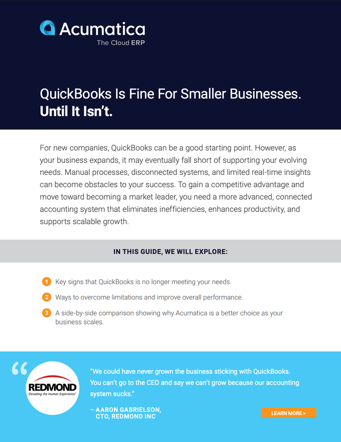 Migrating from QuickBooks to Acumatica